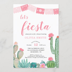 Convite para Chá Fiesta de Vamos