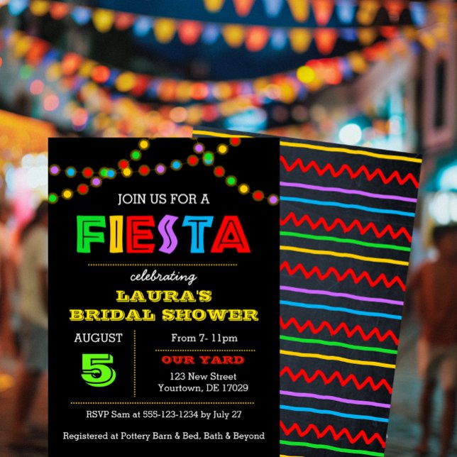 Convite para Chá Fiesta Lights (Criador carregado)