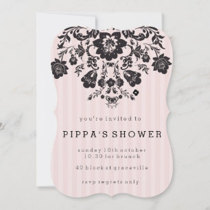 Convite para Chá Floral Chic Parisiense