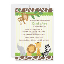 Convite para Chá Safari Jungle Baby Boy