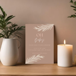 Convite para Chá Simples de Tom Neutro