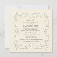 Convite para Charm e Grace Christening