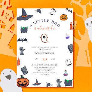 Convite para Chás de Bebê do Pequeno Boo no Hallow
