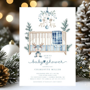 Convite para Chás de Bebê Floresta de Inverno