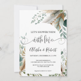 Convite para Chás de Casais Botânicos Modernos