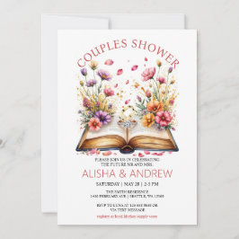 Convite para Chás de Casais de flor selvagem