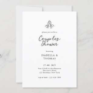 Convite para Chás de Casais minimalistas