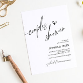 Convite para Chás de Casais minimalistas