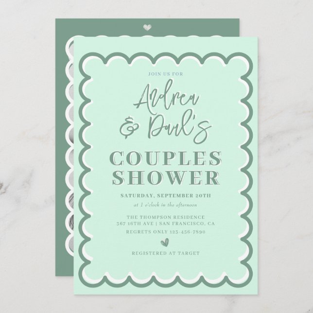 Convite para Chás de Casais Retroativos (Frente/Verso)