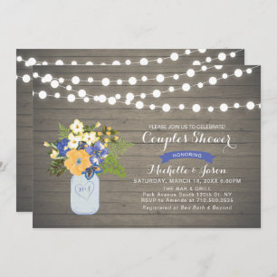Convite para Chás de casamento de Casais Rustic Ma