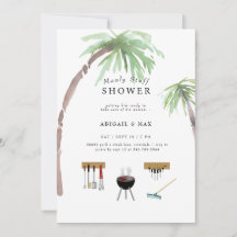 Convite para Chás de casamento de Mel Tropical Do