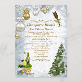 Convite para Chás de casamento de Natal Branco