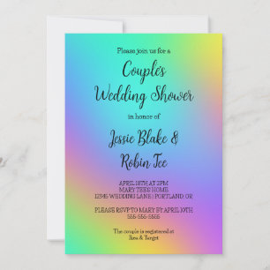 Convite para Chás de casamento do Casal Rainbow Co