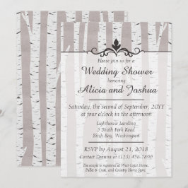 Convite para Chás de casamento Natureza Russo da Á