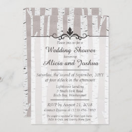 Convite para Chás de casamento Natureza Russo da Á