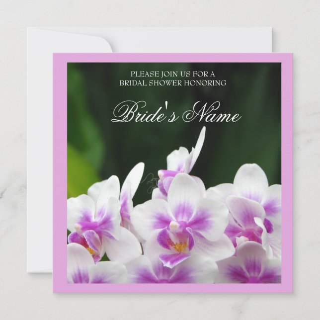 Convite para Chás de casamento Orchids (Frente)