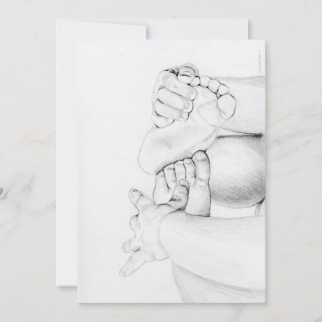 Convite para Chás de fraldas (Frente)