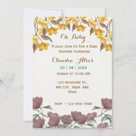 Convite para chás de fraldas