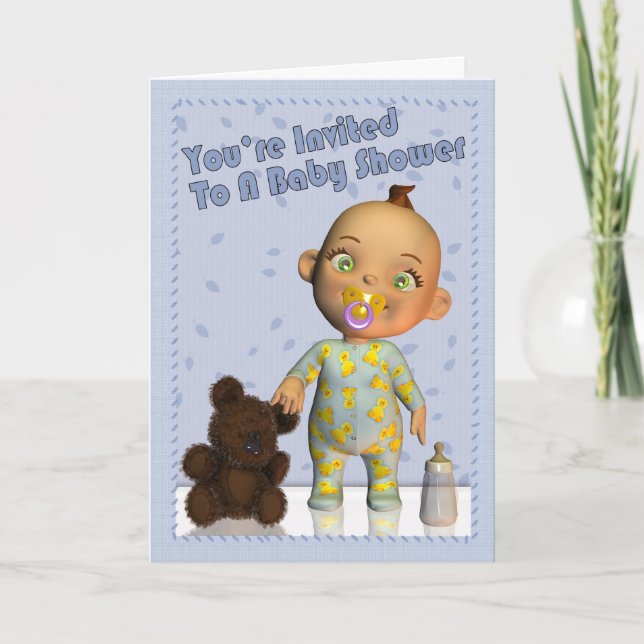 Convite para chás de fraldas (Frente)