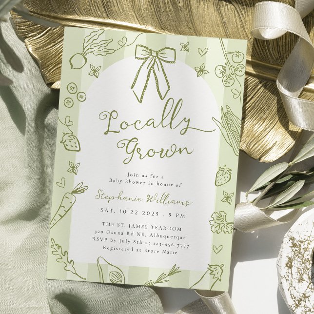 Convite para Chás de fraldas Agricultores Cultivad (Criador carregado)