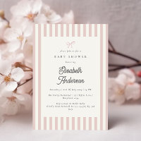 Convite para Chás de fraldas com faixas simples