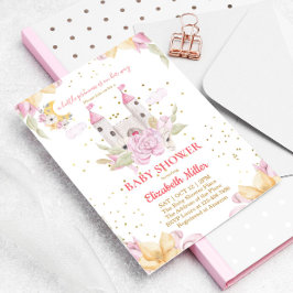 Convite para Chás de fraldas da Princesa e do Cast