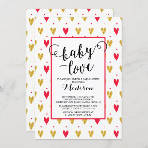 Convite para Chás de fraldas de Amor Moderno