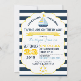 Convite para Chás de fraldas de Âncora e Faixa Náu