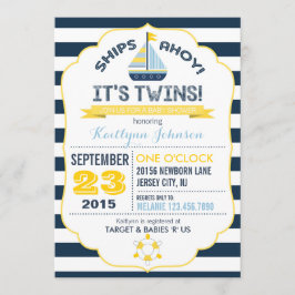 Convite para Chás de fraldas de Âncora e Faixa Náu