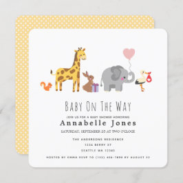 Convite para Chás de fraldas de animais