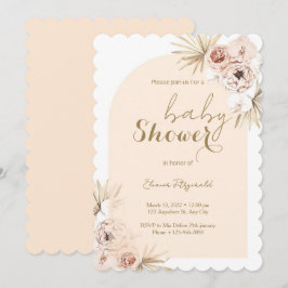 Convite para Chás de fraldas de Arca Floral