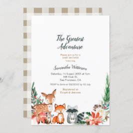 Convite para Chás de fraldas de aventura russa par