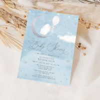 Convite para Chás de fraldas de Balões de Bebê Cut