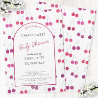Convite para Chás de fraldas de Cherry