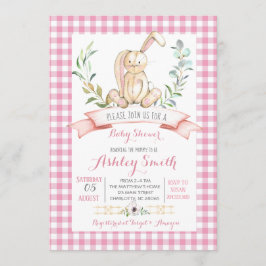 convite para chás de fraldas de coelho