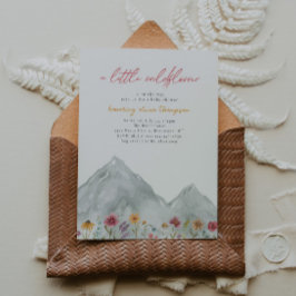 Convite para Chás de fraldas de flor selvagem