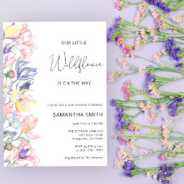 Convite para Chás de fraldas de flor selvagem