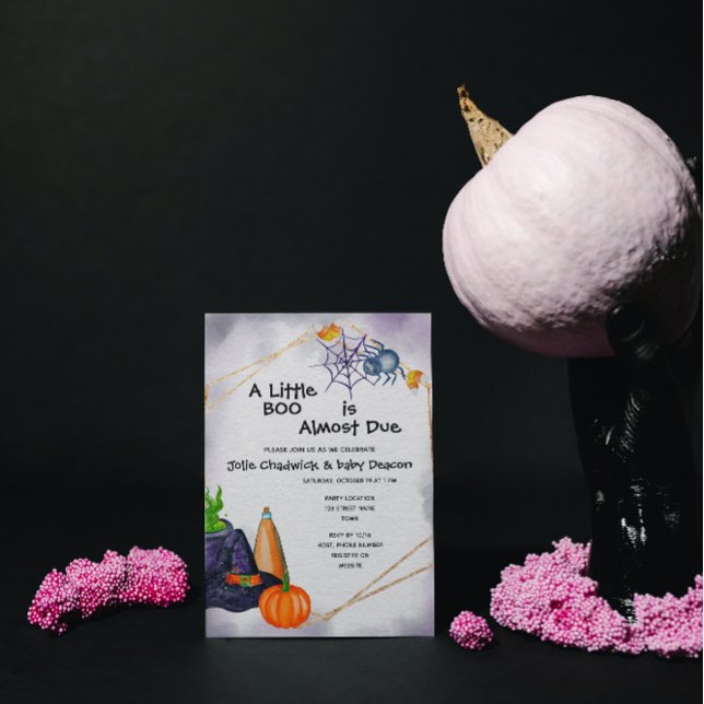 Convite para Chás de fraldas de Halloween (Criador carregado)