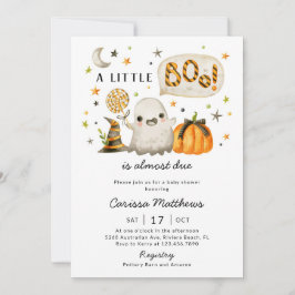 Convite para Chás de fraldas de Halloween - Um Peq