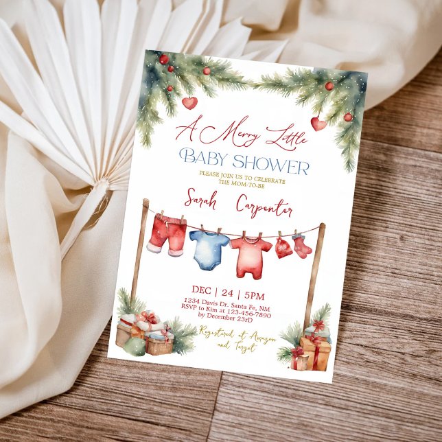 Convite para Chás de fraldas de inverno (Criador carregado)