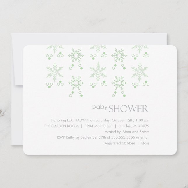 Convite para Chás de fraldas de inverno| Neutro (Frente)