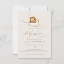 Convite para Chás de fraldas de leão