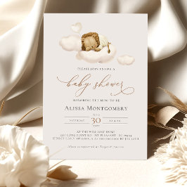 Convite para Chás de fraldas de leão