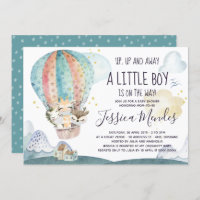 Convite para Chás de fraldas de máscaras para anim