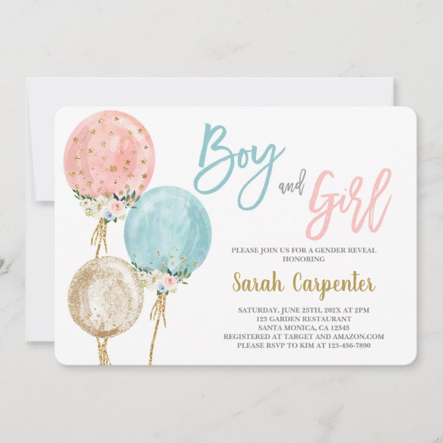 Convite para Chás de fraldas de Menino (Frente)