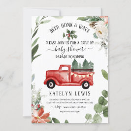 Convite para Chás de fraldas de Natal