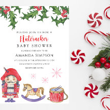 Convite para Chás de fraldas de Nozes