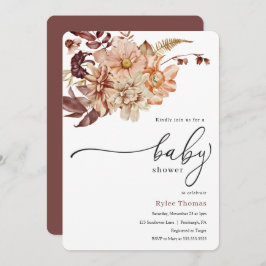 Convite para Chás de fraldas de outono