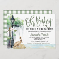 Convite para Chás de fraldas de pântano de Bayou