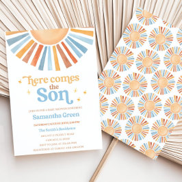 Convite para Chás de fraldas de sol editável aqui 